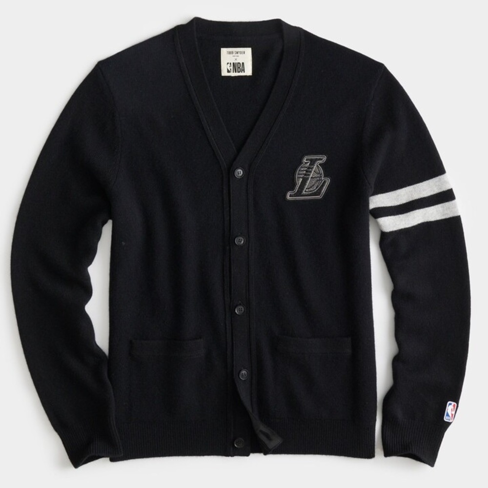 Todd Snyder x NBA Lakers 100% Cashmere Cardigan Sweater NWT